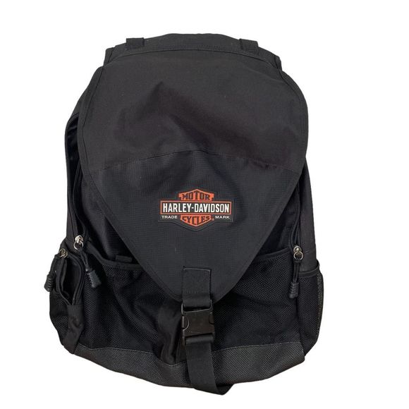 Harley-Davidson Other - Harley Davidson Backpack Helmet Laptop Storage Black Rubber Patch Logo Motorcycl